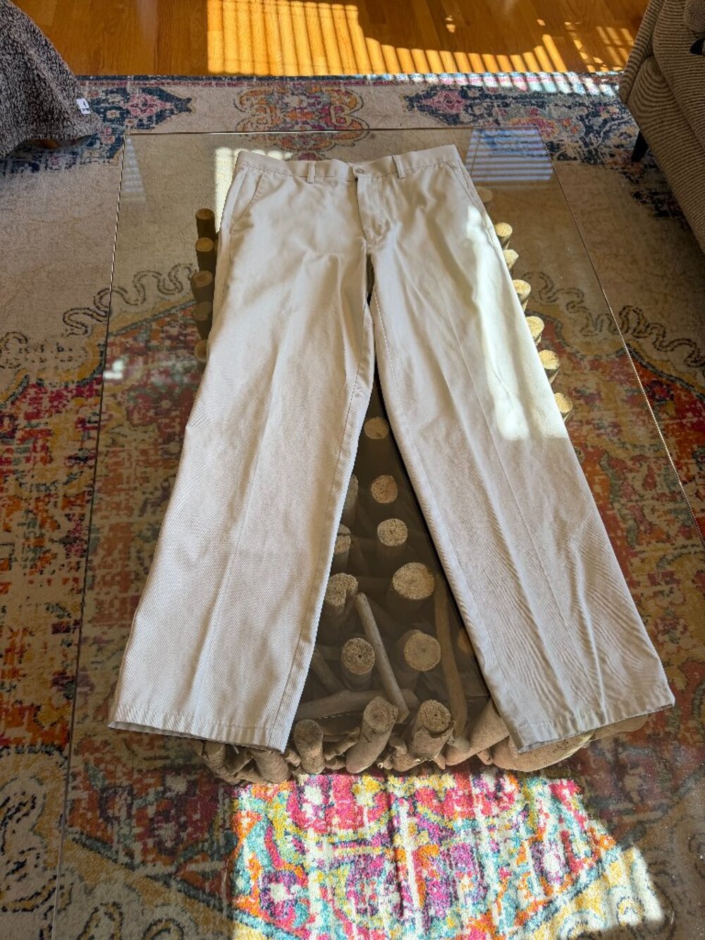 Dockers Flat Front Pants - Beige - 33 x 32 - Mens